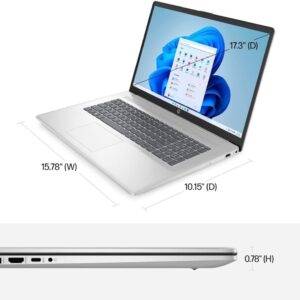 HP 17.3 Inch Business Laptop, 11th Gen Intel Core i3-1125G4, 16GB RAM, 1TB SSD, Windows 11 Pro, Wi-Fi, Bluetooth, Webcam, HDMI, Natural Silver, PCM