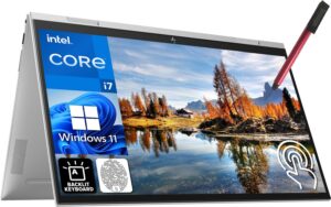 hp envy x360 convert 15.6" touchscreen fhd 2-in-1 laptop computer, 12th gen intel 12-core i7-1260p, 16gb ddr4 ram, 512gb pcie ssd, wifi6, bluetooth 5.3, backlit kb, windows 11, broag 64gb flash stylus