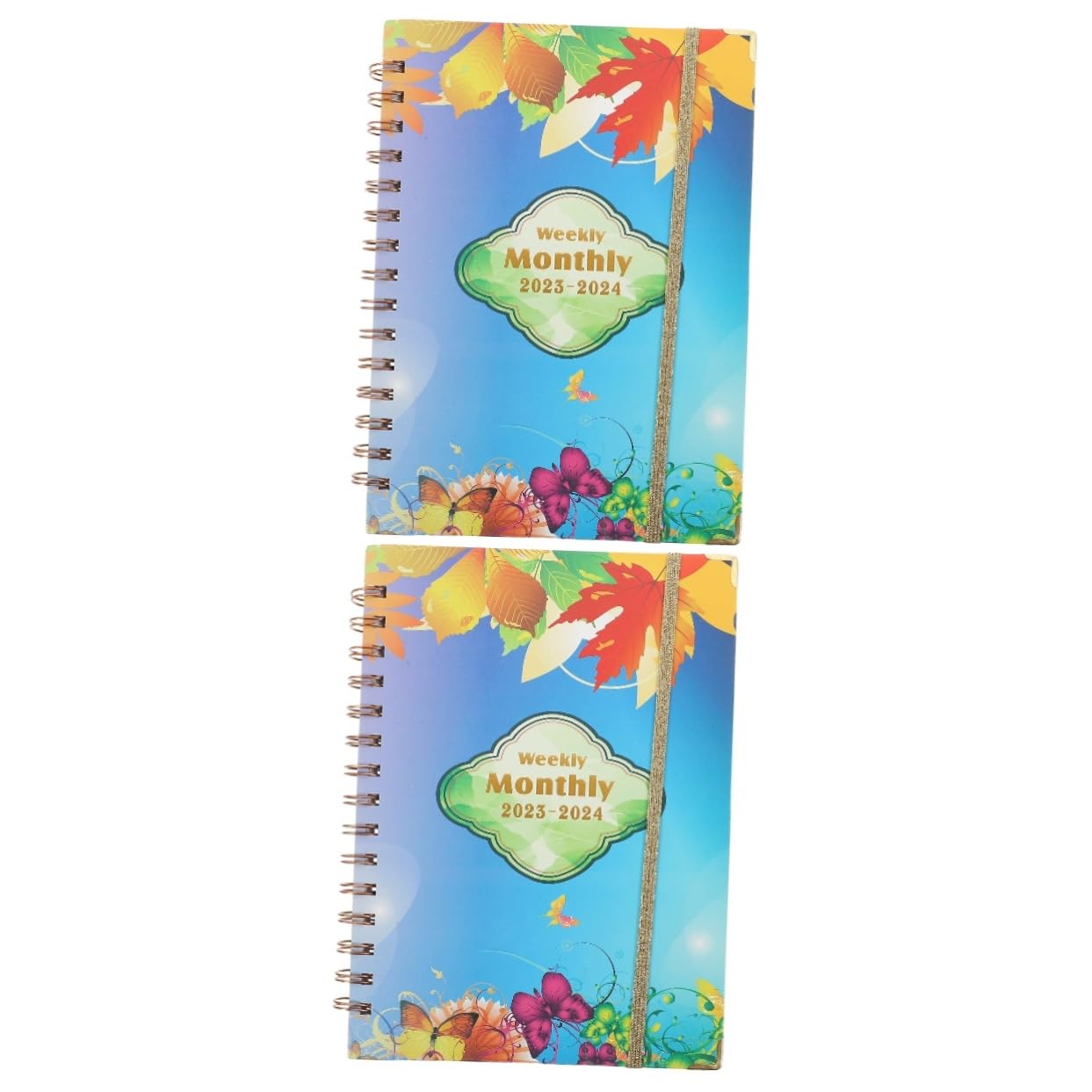 MAGICLULU 2pcs 2023 Agenda Book Note Pads Home Supply English Note Taking Book Spiral Academic Planner Daily Planner Notebook Schedule Notebooks Planners Paper Calendar Book Office Household