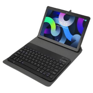 fhd 10.1in 2 in 1 tablet with keyboard mouse, with 4gb ram 64gb rom, dual camera, 5g wifi, office tablet, for android 12 (us plug)
