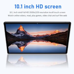 FHD 10.1in 2 in 1 Tablet with Keyboard Mouse, with 4GB RAM 64GB ROM, Dual Camera, 5G WiFi, Office Tablet, for Android 12 (US Plug)