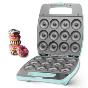 baker's friend mini donut maker machine, bake 12 mini doughnuts, maquina para hacer donas, perfect for breakfast, snacks, desserts & more