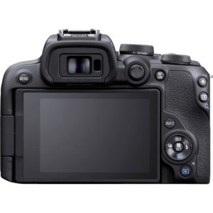 Canon EOS R10 Mirrorless Camera (Body Only) + Canon DM-E100 Directional Microphone + 2pc 64GB Memory Cards + LED Video Light + Case & More (Renewed)
