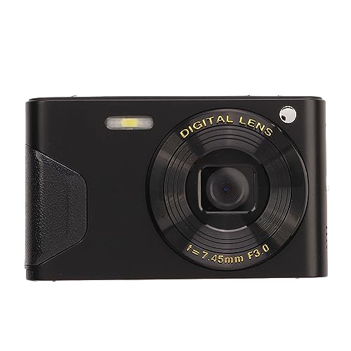 Digital Camera, 1080P 30MP 8X Zoom Auto Focus Timing Function 2.7in TFT Screen Vlogging Camera, 650mAh Compact Point and Shoot Cameras with Tripod Spiral Port