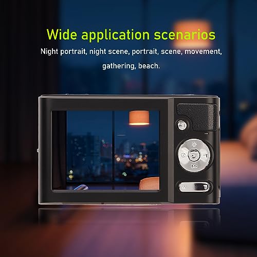 Digital Camera, 1080P 30MP 8X Zoom Auto Focus Timing Function 2.7in TFT Screen Vlogging Camera, 650mAh Compact Point and Shoot Cameras with Tripod Spiral Port