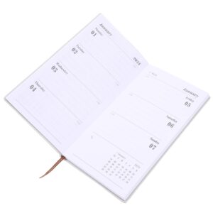 butifulsic 2024 agenda book daily agenda notebook schedule notebook daily schedule notepad notebook yearly notebook for planning notebooks office planner portable imitation leather