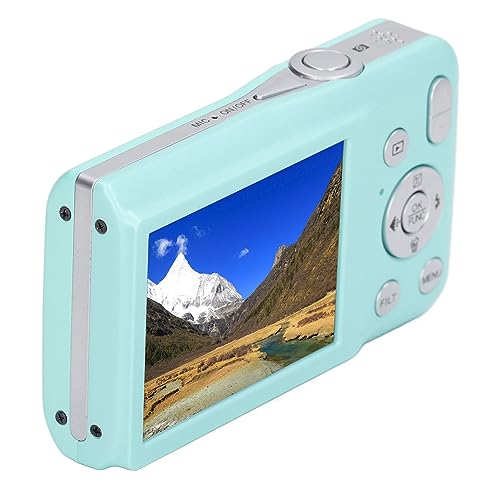 8K Digital Camera, 1080P FHD Vlogging Camera with 2.7 Display, Auto Focus Selfie Camera with 20 Beauty Filters, Mini Compact Camera for Kids Teens Adult Beginner (Green)