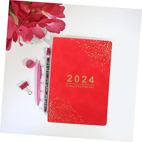 Abaodam 2pcs agenda book office accessory a5 daily planner notebook notebook daily use note pads academic planner 2024 Paper calendar book