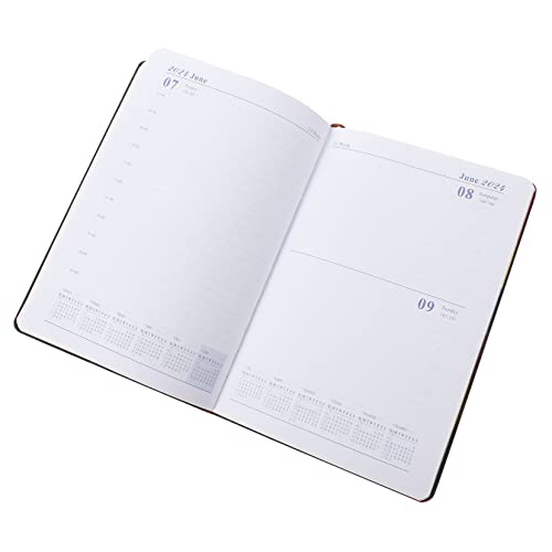 Abaodam 2pcs agenda book office accessory a5 daily planner notebook notebook daily use note pads academic planner 2024 Paper calendar book