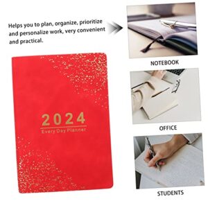 Abaodam 2pcs agenda book office accessory a5 daily planner notebook notebook daily use note pads academic planner 2024 Paper calendar book