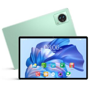 DAUERHAFT Digital Tablet, 8GB RAM 256GB ROM Tablet 5G WiFi Green for Stusy for Video (US Plug)