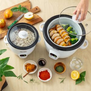 AROMA® 20-Cup (Cooked) One-Touch Rice Cooker and Food Steamer with Auto-Warm | 10 cups uncooked, 20 cups cooked (ARC-390NGP)