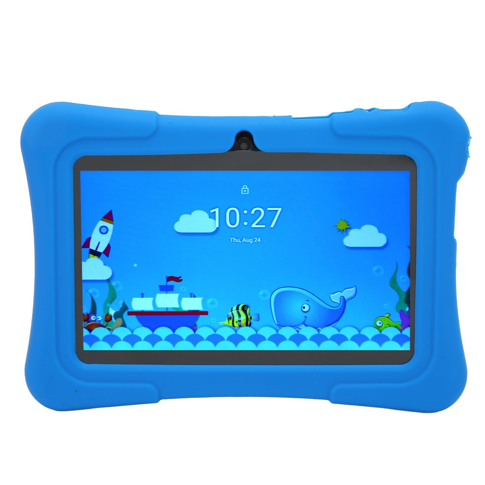 MAVIS LAVEN 7 Inch Kids Tablet, 3000mAh Battery Dual Camera WiFi 32GB ROM Cute Kids Tablet Quad Core for Android 10.0 for Boys (US Plug)