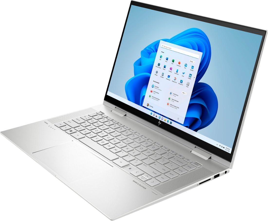 HP Envy 2-in-1 15.6" Touch Screen Laptop | Intel Core i7-1260P Processor | Intel Iris Xe Graphics | 32GB RAM | 2TB SSD | Backlit | Fingerprint Reader | Windows 11 Home | Bundle with Stylus Pen
