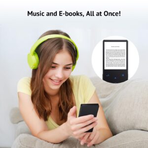 Yottix 64GB MP3 Player with Boosted Bluetooth 5.0, Music Player Features HD Speaker, 2.4" Screen, Touch Buttons, Expandable SD Card Slot, Supports FM Radio, Voice Recording, E-Book, and More