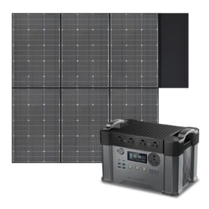 allpowers s2000 pro portable power station with sp039 panel included, 1500wh mppt solar generator 2400w with portable solar panel 600w for rv outdoor camping home emergency