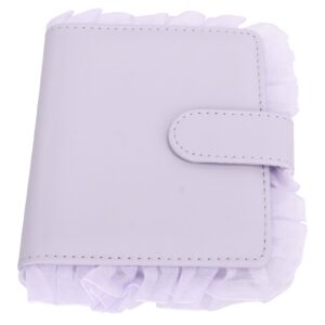 camera picture holder, universal mini film photo album with cute lace for display (purple)