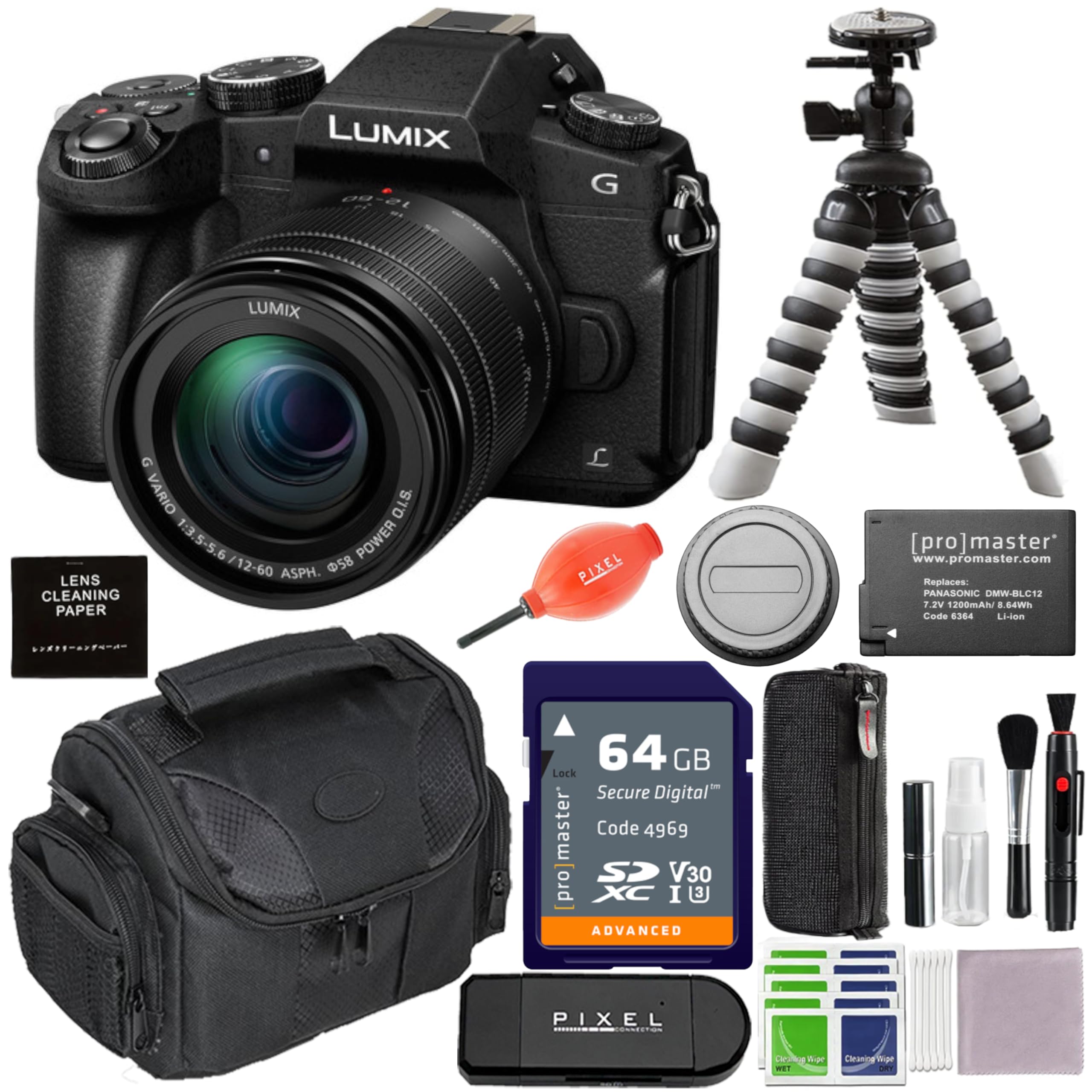 Panasonic Lumix G85 Mirrorless Camera with 12-60mm Lens with Advanced Accessories and Travel Bundle | DMC-G85MK | panasonic lumix g85