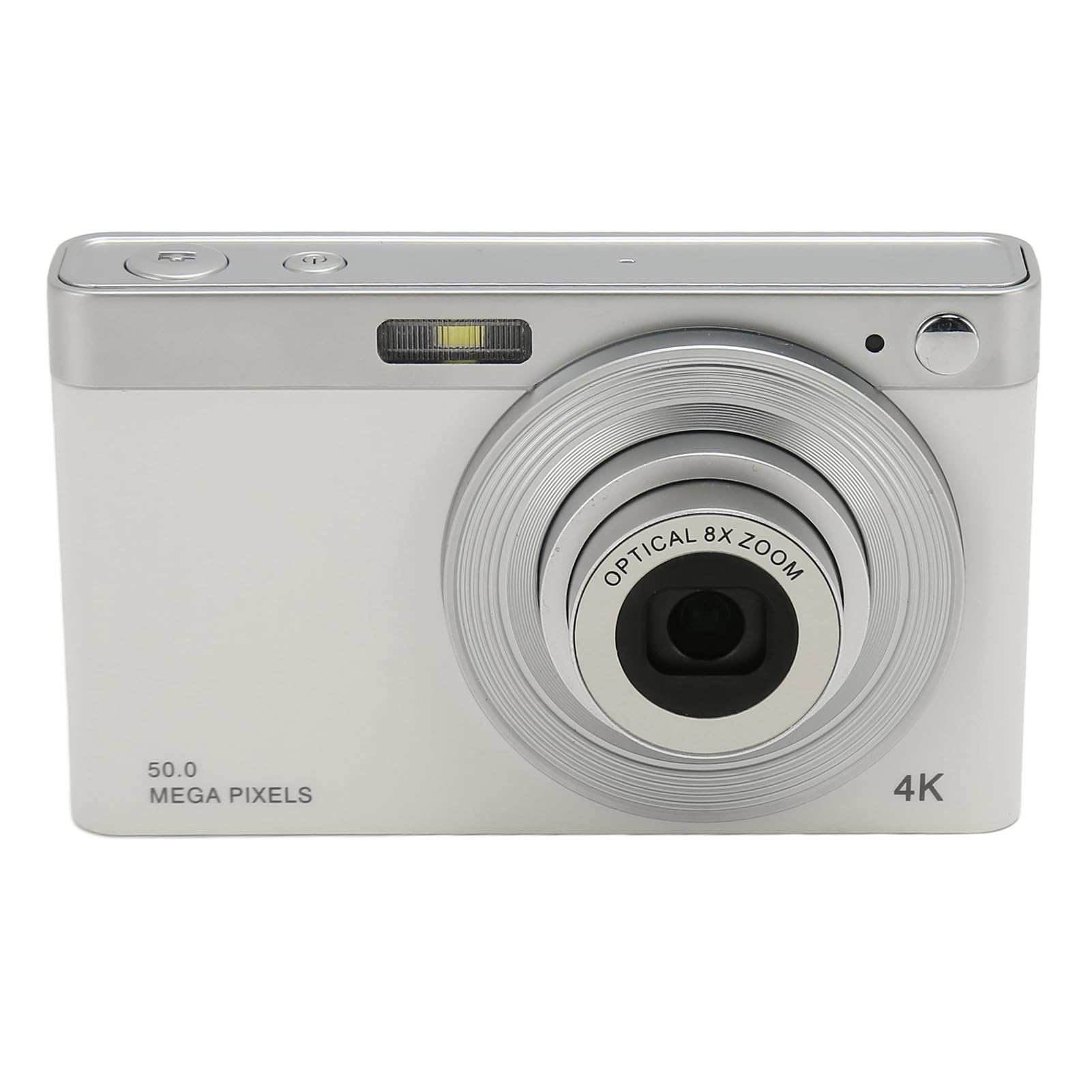 Compact Small Camera, 2.88 Inches IPS 16X Zoom 750 Mah Digital Zoom Camera 4K Video Output for Travel (White)