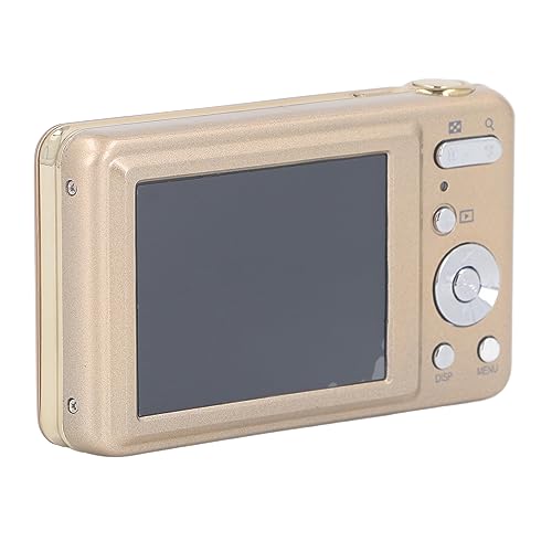 Portable Digital Camera, USB 2.7in Compact Vlogging Camera High Definition for Gift (Gold)