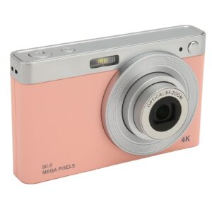 Digital Camera, 2.88 Inches IPS 4K Video Output 16X Zoom Digital Zoom Camera 50 MP for Travel (Pink)