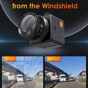 【Bundle: Vantrue E1 Lite 1080P WiFi Mini Dash Cam with GPS and Speed + CPL + Type C USB Hardwire Kit】 E1 Lite 1080P WiFi Mini Dash Cam with GPS and Speed, Free APP, Voice Control