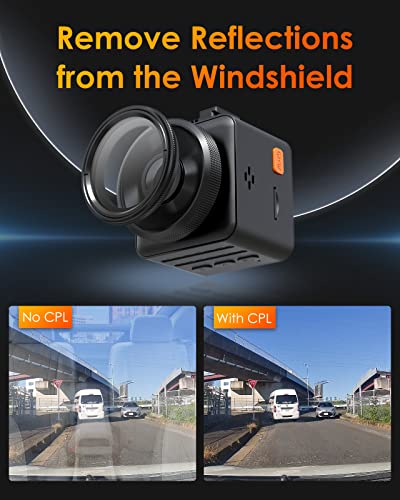 【Bundle: Vantrue E1 Lite 1080P WiFi Mini Dash Cam with GPS and Speed + CPL + Type C USB Hardwire Kit】 E1 Lite 1080P WiFi Mini Dash Cam with GPS and Speed, Free APP, Voice Control