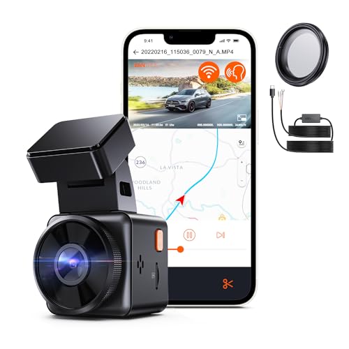 【Bundle: Vantrue E1 Lite 1080P WiFi Mini Dash Cam with GPS and Speed + CPL + Type C USB Hardwire Kit】 E1 Lite 1080P WiFi Mini Dash Cam with GPS and Speed, Free APP, Voice Control