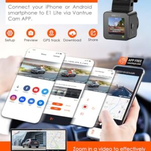 【Bundle: Vantrue E1 Lite 1080P WiFi Mini Dash Cam with GPS and Speed + CPL + Type C USB Hardwire Kit】 E1 Lite 1080P WiFi Mini Dash Cam with GPS and Speed, Free APP, Voice Control