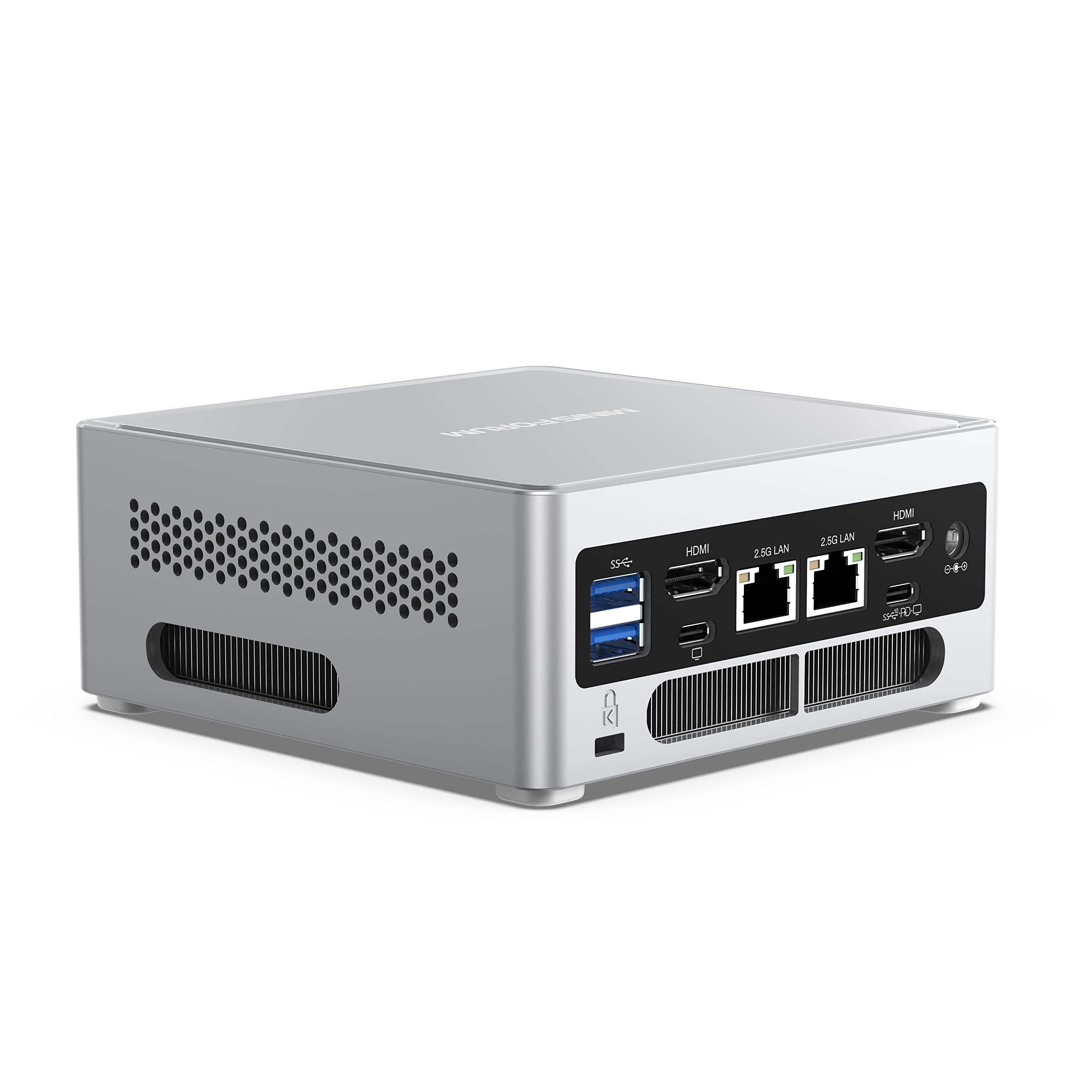 MINISFORUM UN1245 Mini PC Barebone with Intel Core i5-12450H,8 cores/12 Threads, Mini Desktop Computer, HDMI 2.0/USB-C/DP 1.4, 2.5 G RJ45 LAN, 5 USB Ports, Wi-Fi 6E & BT 5.2