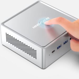 MINISFORUM UN1245 Mini PC Barebone with Intel Core i5-12450H,8 cores/12 Threads, Mini Desktop Computer, HDMI 2.0/USB-C/DP 1.4, 2.5 G RJ45 LAN, 5 USB Ports, Wi-Fi 6E & BT 5.2