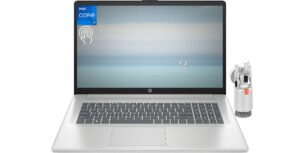 hp 2023 newest laptop, 17.3" hd+ touchscreen, intel core i7 1355u processor(10 cores), 64gb ram, 1tb ssd, intel iris xe graphics, wi-fi 6, bluetooth, backlit keyboard, windows 11 home