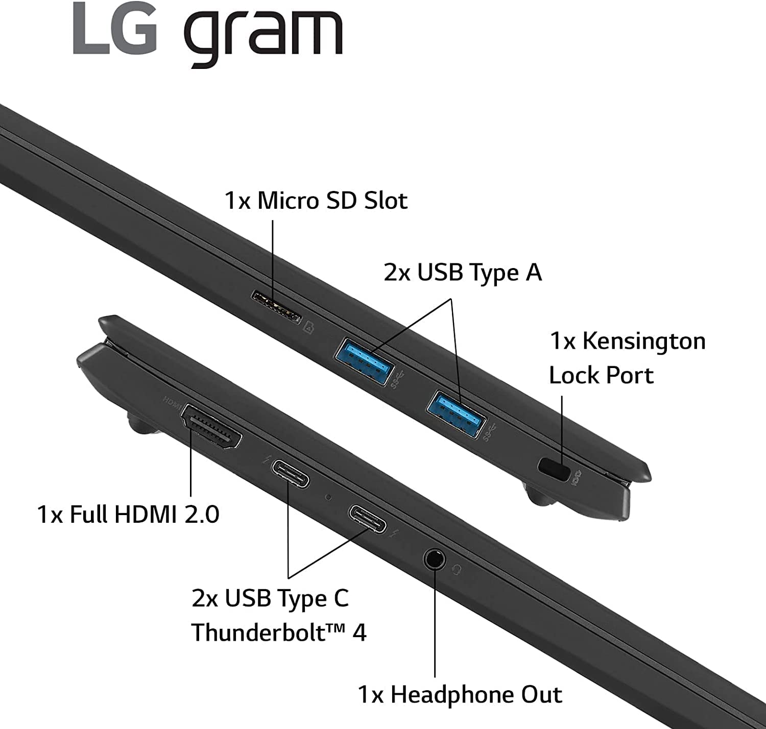 LG gram 17inch Laptop 2023 - Intel Evo Core i7-1360P - WQXGA IPS Display DCI-P3 99% - Windows 11 Pro - Thunderbolt 4 - Wi-Fi 6E - Backlit Keyboard - Business Laptop - HDMI Cable (16GB RAM |2TB SSD)