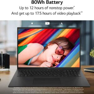 LG gram 17inch Laptop 2023 - Intel Evo Core i7-1360P - WQXGA IPS Display DCI-P3 99% - Windows 11 Pro - Thunderbolt 4 - Wi-Fi 6E - Backlit Keyboard - Business Laptop - HDMI Cable (16GB RAM |2TB SSD)