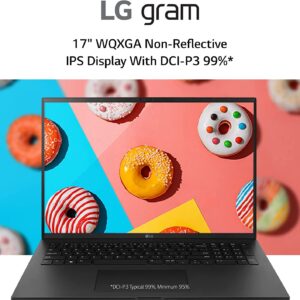 LG gram 17inch Laptop 2023 - Intel Evo Core i7-1360P - WQXGA IPS Display DCI-P3 99% - Windows 11 Pro - Thunderbolt 4 - Wi-Fi 6E - Backlit Keyboard - Business Laptop - HDMI Cable (16GB RAM |2TB SSD)