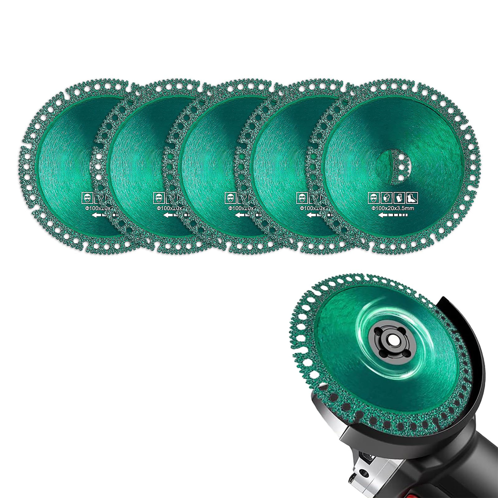 Indestructible Disc for Grinder Composite Multifunctional Cutting Saw Blade Ultra-Thin Diamond Circular Saw Blade for Angle Grinder(5 pcs)