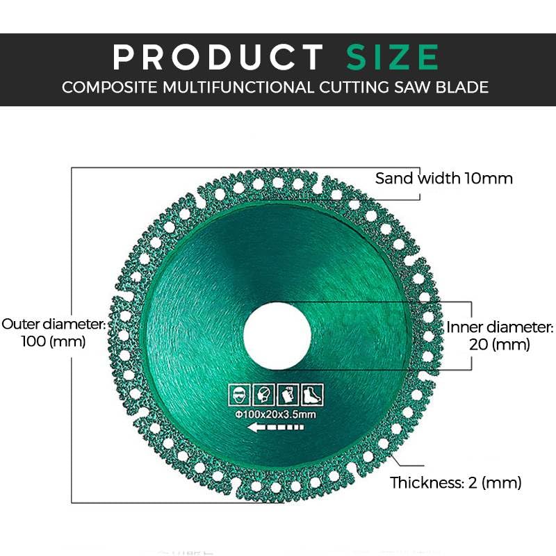 Indestructible Disc for Grinder Composite Multifunctional Cutting Saw Blade Ultra-Thin Diamond Circular Saw Blade for Angle Grinder(5 pcs)