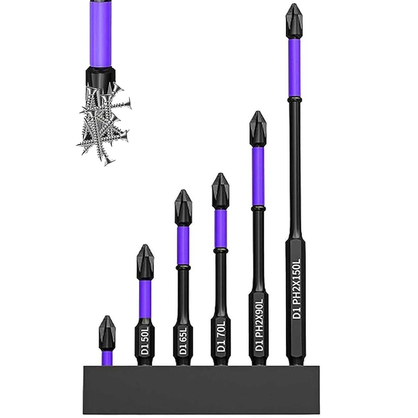 High Hardness and Strong Magnetic Bit - D1 Anti-Slip And Shock-Proof Bits With Phillips Screwdriver Bits, Portable Heavy Duty Magnetic Bit Kit, Cross Slot Head with Storage Base for Power Screwdriver