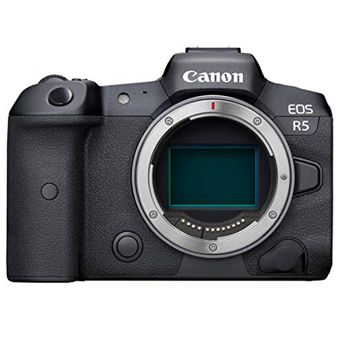 Canon EOS R5 Mirrorless Camera Body + 128GB Pro Speed Memory + Case + Tripod + Software Pack -Proffesional Bundle (Renewed)