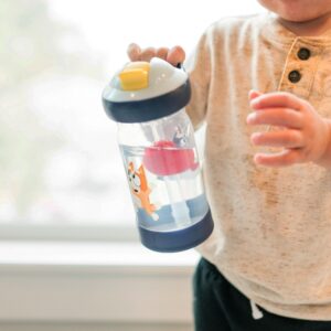 The First Years Bluey Sip & See Toddler Water Bottle - Includes Floating Charm - Toddler Cups with Straw - 12 Oz - Ages 24 Months and Up