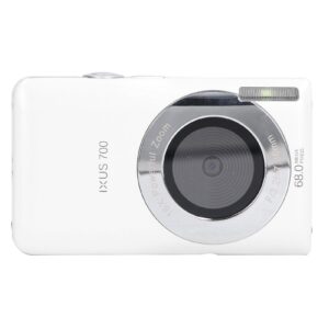 8k digital camera, 16x zoom beauty filter camera with 68mp 2.7in screen for photography video recording, compact small camera for boys girls kids (white)