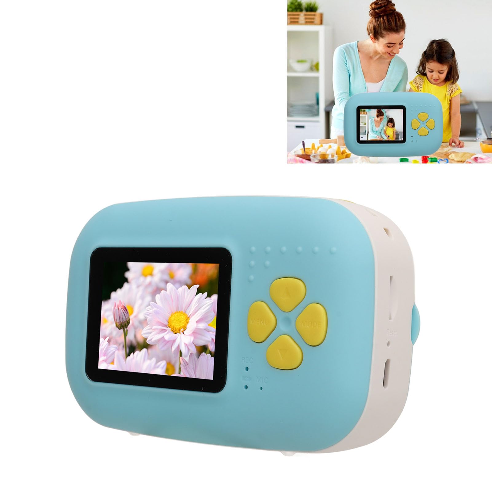 Childrens Camera, Print Camera, Built-in Head Sticker for Home
