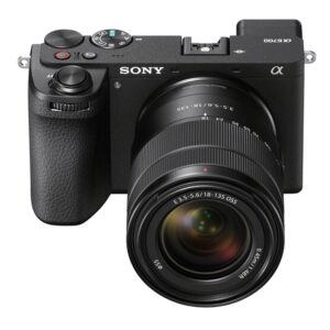 Sony a6700 Mirrorless Camera with 18-135mm Lens + 128GB Pro Speed Memory + Case + Tripod + Software Pack -Proffesional Photo Bundle (Renewed)