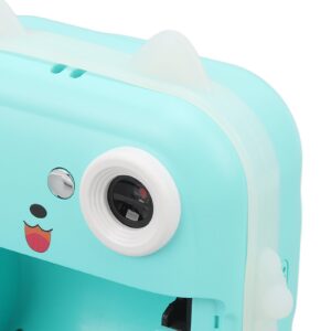 Kids Camera, Cartoon Smart KidsCamera, Portable Cute Print Kids Digital Selfie Camera Toys, Thermal Print Digital Mini Camera for 3 4 5 6 7 8 9 Year Old Girls and (Blue)