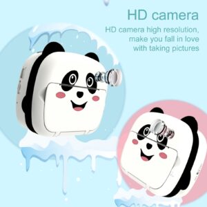 ADBEN Portable Children Instant Thermal Print Camera 2.4 Inch Screen 1080P Digital Camera Photo Selfie 1080P FHD Video Thermal Inkless Printing 3 Rolls White Print Paper Learning Toy Birthday Gift for