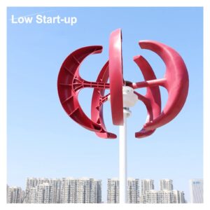 Wind Turbine Generator Home 3000W Vertical Axis Wind Turbine Generator 3KW 12V 24V 48V with MPPT Controller Small Low Noise Windmill for Streetlights With Mppt Controller For Home Use ( Color : White