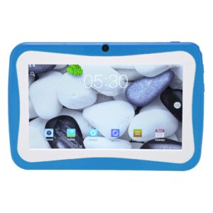 kids tablet, 7 inch android8.0 tablet, quad core cpu, 4gb+32gb, ips display, wifi, dual camera, educational games, parental control, stand, 5500mah battery (blue)