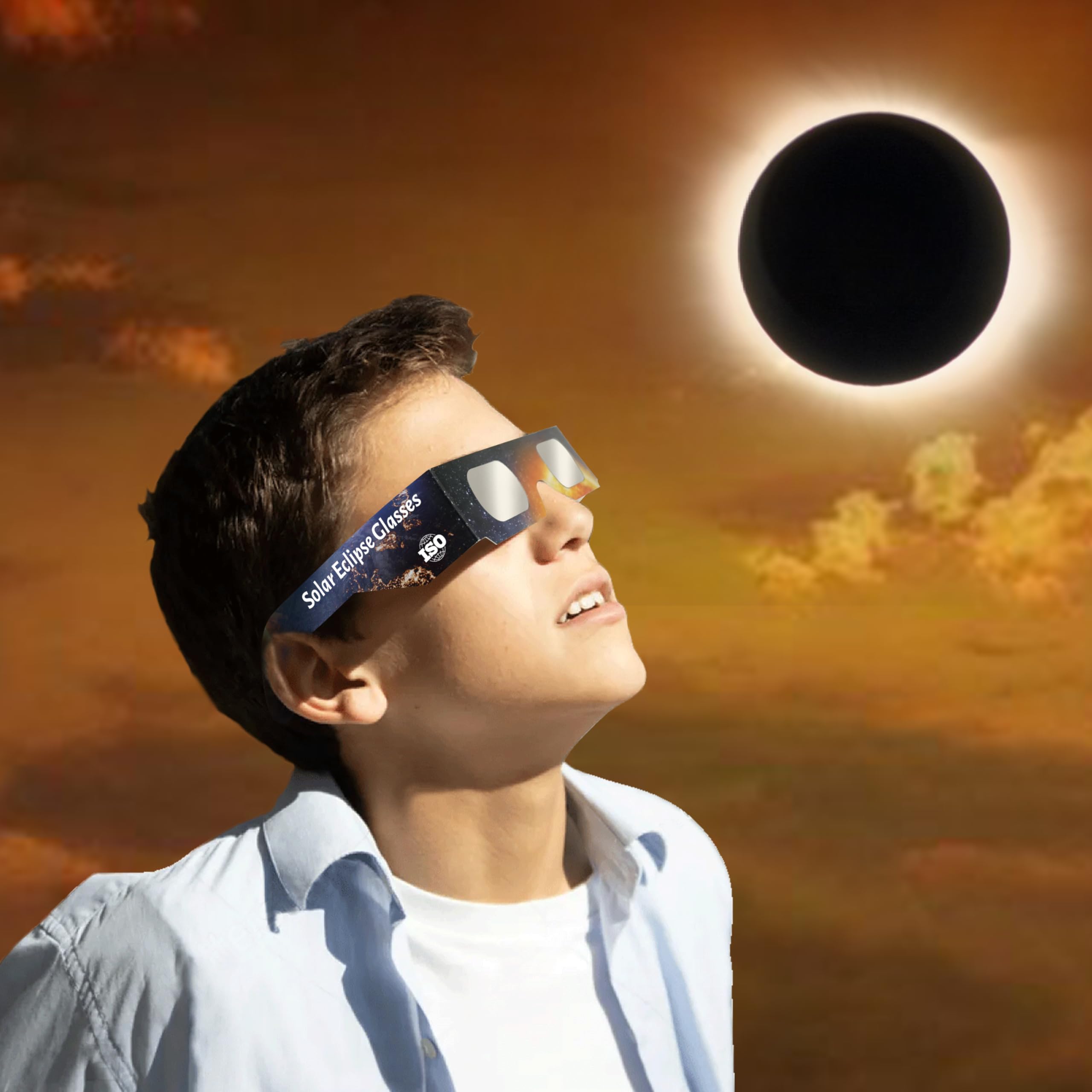 Oilkas Solar Eclipse Glasses Approved 2024 - Eclipse Glasses CE and ISO Certified Safe Shades, Direct Sun Viewing for Solar Eclipse (12 Packs)