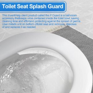 P Guard Urine Deflector Pee Splash Guard,Splash Guard Maddak for Toilet Seat Splash Guard,Toilet Seat Directs Urine Home Care Elevated,Guard Toilet Seat Attachment - Prevents Urine/Pee Messes(1 Pack)