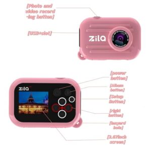 HD Kids Digital Camera,8 MP Photo and 1080P Video, 4X Zoom Waterproof and Dustproof Children's Digital Camera for Daily Use, Toys for Boys and Girls Over 3 Years Old.